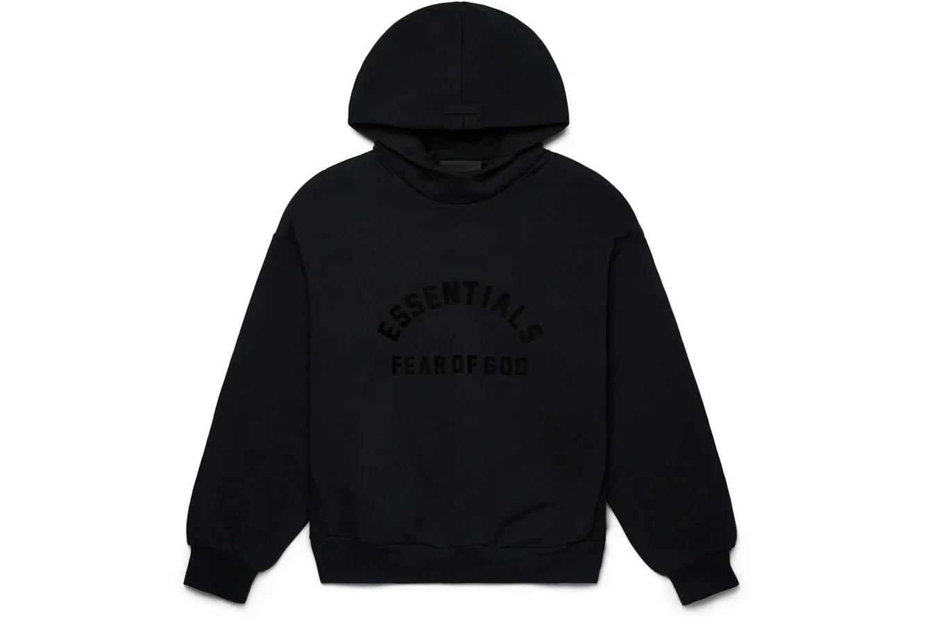 Fear of God Essentials Arch Logo Hoodie Jet Black